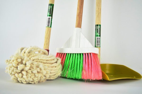 cleaning supplies - broom & mop