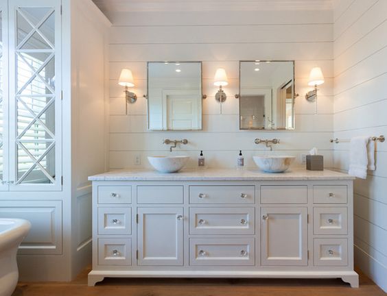 White wooden dressing table