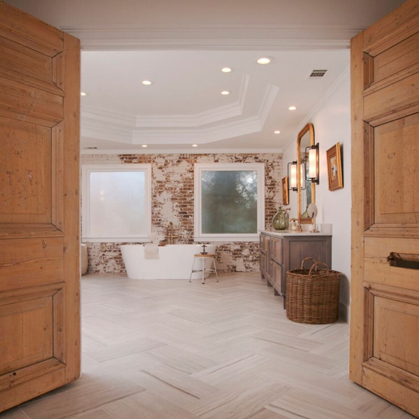 rustic bathroom renovation