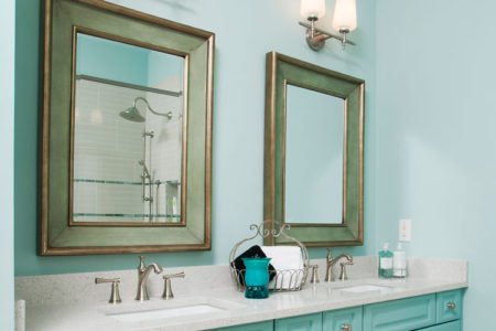 bathroom with double sinks renovation