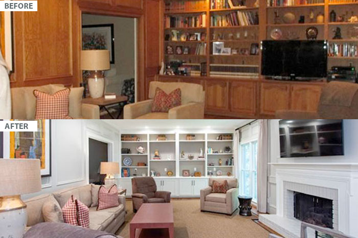interior before and after